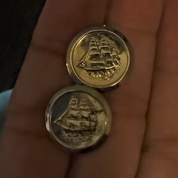 Vintage Nautical Cufflinks | Vintage Ship Cufflinks | Vintage Sailing Boat - Picture 5 of 5